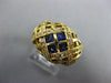 .79CT DIAMOND & AAA SAPPHIRE 18KT YELLOW GOLD ROUND & PRINCESS CRISS CROSS RING