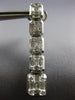 LARGE 1.61CT DIAMOND 18KT WHITE GOLD CLUSTER INVISIBLE JOURNEY HANGING EARRINGS