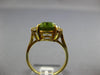 ESTATE LARGE 3.36CT DIAMOND & AAA PERIDOT 18KT YELLOW GOLD OVAL & ROUND FUN RING