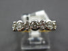 ESTATE .67CT DIAMOND 14K 2 TONE GOLD CLASSIC SEMI BEZEL WEDDING ANNIVERSARY RING