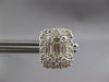 LARGE 1.97CT DIAMOND 18KT WHITE GOLD 3D ROUND & BAGUETTE INVISIBLE STUD EARRINGS