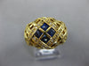 .79CT DIAMOND & AAA SAPPHIRE 18KT YELLOW GOLD ROUND & PRINCESS CRISS CROSS RING