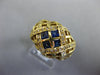 .79CT DIAMOND & AAA SAPPHIRE 18KT YELLOW GOLD ROUND & PRINCESS CRISS CROSS RING