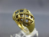 .79CT DIAMOND & AAA SAPPHIRE 18KT YELLOW GOLD ROUND & PRINCESS CRISS CROSS RING
