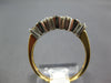 ESTATE .67CT DIAMOND 14K 2 TONE GOLD CLASSIC SEMI BEZEL WEDDING ANNIVERSARY RING