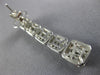LARGE 1.61CT DIAMOND 18KT WHITE GOLD CLUSTER INVISIBLE JOURNEY HANGING EARRINGS