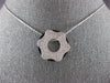 LARGE 1.05CT DIAMOND & AAA ONYX 14KT WHITE GOLD 3D FILIGREE DOUBLE SIDED PENDANT