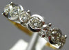 ESTATE .67CT DIAMOND 14K 2 TONE GOLD CLASSIC SEMI BEZEL WEDDING ANNIVERSARY RING