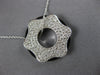 LARGE 1.05CT DIAMOND & AAA ONYX 14KT WHITE GOLD 3D FILIGREE DOUBLE SIDED PENDANT