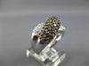 LARGE 2.6CT WHITE & CHOCOLATE FANCY DIAMOND 18K WHITE GOLD CRISS CROSS LOVE RING