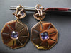 LARGE 4.65CT DIAMOND & AAA AMETHYST 14K ROSE GOLD WHEEL CLIP ON HANGING EARRINGS