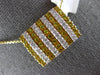 LARGE 2.05CT DIAMOND & AAA YELLOW SAPPHIRE 14KT 2 TONE GOLD 3D MULTI ROW PENDANT