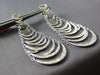 EXTRA LARGE 4.15CT DIAMOND 14KT WHITE GOLD CRISS CROSS HAPPY CHANDELIER EARRINGS