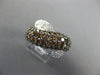 LARGE 2.6CT WHITE & CHOCOLATE FANCY DIAMOND 18K WHITE GOLD CRISS CROSS LOVE RING