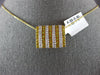 LARGE 2.05CT DIAMOND & AAA YELLOW SAPPHIRE 14KT 2 TONE GOLD 3D MULTI ROW PENDANT