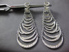 EXTRA LARGE 4.15CT DIAMOND 14KT WHITE GOLD CRISS CROSS HAPPY CHANDELIER EARRINGS