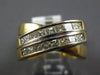 WIDE 1.29CT DIAMOND 14K 2 TONE GOLD PRINCESS INVISIBLE CRISS CROSS INFINITY RING