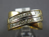 WIDE 1.29CT DIAMOND 14K 2 TONE GOLD PRINCESS INVISIBLE CRISS CROSS INFINITY RING