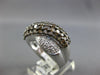 LARGE 2.6CT WHITE & CHOCOLATE FANCY DIAMOND 18K WHITE GOLD CRISS CROSS LOVE RING