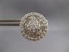 LARGE 3.01CT DIAMOND 18KT WHITE GOLD 3D ROUND & BAGUETTE FLOWER CLIP ON EARRINGS