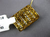 LARGE 2.05CT DIAMOND & AAA YELLOW SAPPHIRE 14KT 2 TONE GOLD 3D MULTI ROW PENDANT