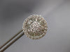 LARGE 3.01CT DIAMOND 18KT WHITE GOLD 3D ROUND & BAGUETTE FLOWER CLIP ON EARRINGS