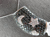 4.04CT WHITE & BLACK DIAMOND 14KT WHITE GOLD 3D STAR MOON & HEART SLIDER PENDANT