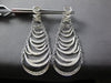 EXTRA LARGE 4.15CT DIAMOND 14KT WHITE GOLD CRISS CROSS HAPPY CHANDELIER EARRINGS