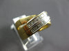 WIDE 1.29CT DIAMOND 14K 2 TONE GOLD PRINCESS INVISIBLE CRISS CROSS INFINITY RING