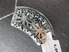 4.04CT WHITE & BLACK DIAMOND 14KT WHITE GOLD 3D STAR MOON & HEART SLIDER PENDANT