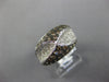 2.18CT WHITE & MOCHA DIAMOND 18KT WHITE GOLD CRISS CROSS PAVE ANNIVERSARY RING