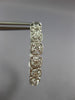 1.11CT DIAMOND 18KT WHITE GOLD FILIGREE SQUARE INSIDE OUT HOOP HANGING EARRINGS