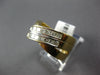 WIDE 1.29CT DIAMOND 14K 2 TONE GOLD PRINCESS INVISIBLE CRISS CROSS INFINITY RING