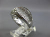 2.18CT WHITE & MOCHA DIAMOND 18KT WHITE GOLD CRISS CROSS PAVE ANNIVERSARY RING