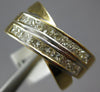 WIDE 1.29CT DIAMOND 14K 2 TONE GOLD PRINCESS INVISIBLE CRISS CROSS INFINITY RING