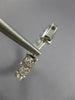 1.11CT DIAMOND 18KT WHITE GOLD FILIGREE SQUARE INSIDE OUT HOOP HANGING EARRINGS