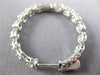 1.11CT DIAMOND 18KT WHITE GOLD FILIGREE SQUARE INSIDE OUT HOOP HANGING EARRINGS