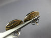 ESTATE LARGE 1.10CT DIAMOND & AAA BLACK ENAMEL 14K 2 TONE GOLD CIRCULAR EARRINGS