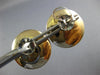 ESTATE LARGE 1.10CT DIAMOND & AAA BLACK ENAMEL 14K 2 TONE GOLD CIRCULAR EARRINGS