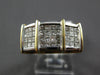 WIDE 1.20CT DIAMOND 14KT 2 TONE GOLD 3D PRINCESS INVISIBLE MULTI HEART LOVE RING