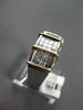 WIDE 1.20CT DIAMOND 14KT 2 TONE GOLD 3D PRINCESS INVISIBLE MULTI HEART LOVE RING