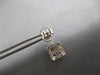 2.41CT DIAMOND 18K WHITE GOLD ROUND & BAGUETTE INVISIBLE SQUARE HANGING EARRINGS