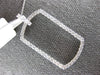 ESTATE LARGE 1.26CT DIAMOND 18K WHITE GOLD CLASSIC OPEN DOG TAG FLOATING PENDANT