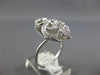 LARGE .40CT DIAMOND 14KT WHITE GOLD OPEN FILIGREE PEAR SHAPE MULT SWIRL FUN RING