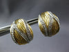 WIDE .52CT DIAMOND 14KT WHITE & YELLOW GOLD MULTI LEAF CLASSIC CLIP ON EARRINGS