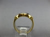 ESTATE LARGE 1.70CT DIAMOND & AAA SAPPHIRE 18KT 2 TONE GOLD 3D ANNIVERSARY RING