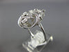 LARGE .40CT DIAMOND 14KT WHITE GOLD OPEN FILIGREE PEAR SHAPE MULT SWIRL FUN RING