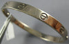 ESTATE CARTIER DIAMOND 18KT WHITE GOLD 3D CLASSIC LOVE BANGLE BRACELET