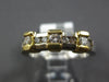 ESTATE .36CT DIAMOND 14K WHITE & YELLOW GOLD 3D CLASSIC CHANNEL ANNIVERSARY RING