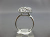 LARGE .40CT DIAMOND 14KT WHITE GOLD OPEN FILIGREE PEAR SHAPE MULT SWIRL FUN RING